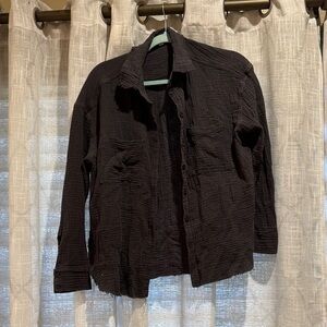 Women's Black Button Down Shirt